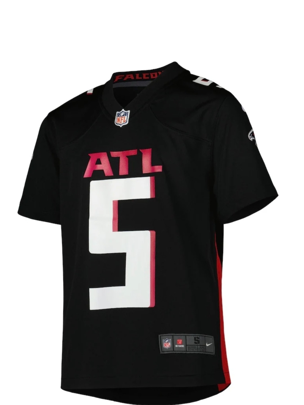 Nike Black Atlanta Falcons On-Field Jersey Collar Detail Size Y8